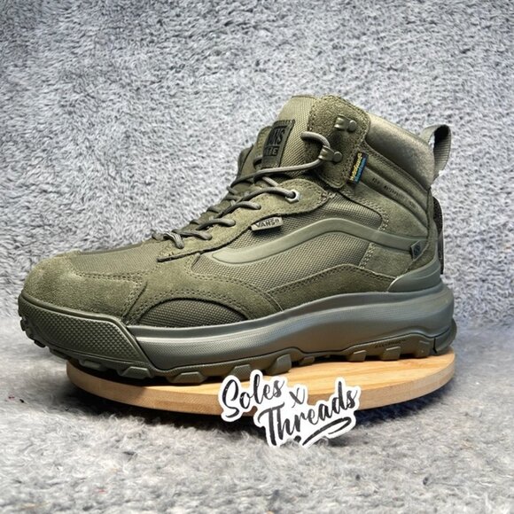 Vans MTE Crestline Waterproof Sneaker Boot Size 11.5 Men Moss Green - Picture 4 of 6